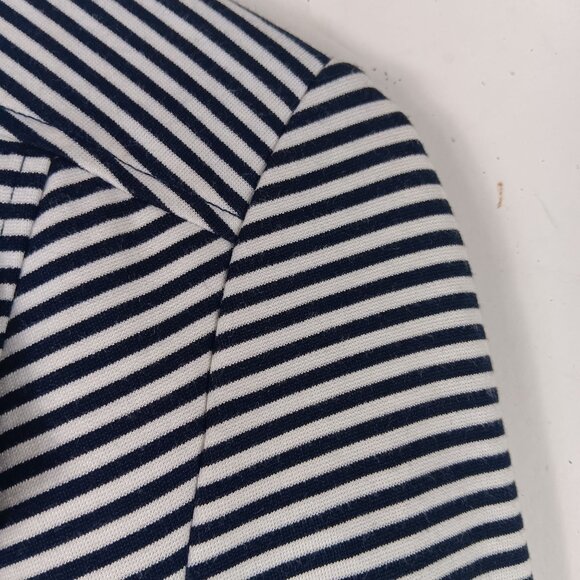 Cabi Striped Nautical Blazer Womens S Navy White Preppy Coastal Double Breasted - Picture 10 of 10